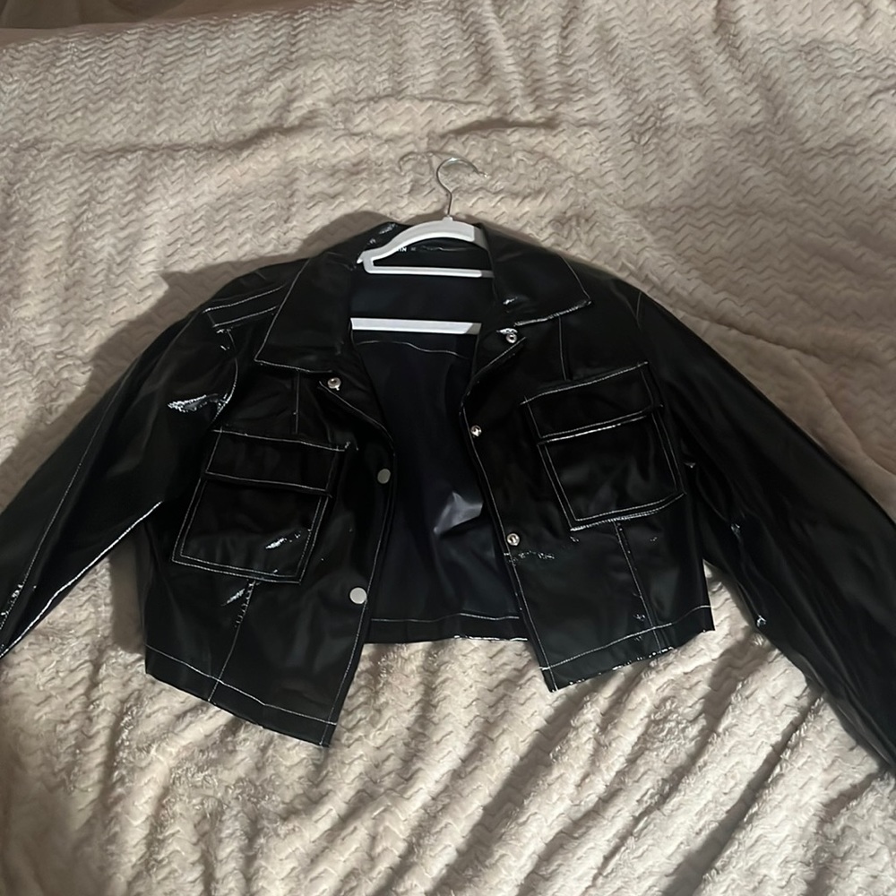 PU LEATHER JACKET LARGE WOMENS